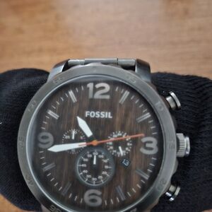 Fossil Black and Brown Chronograph Timepiece